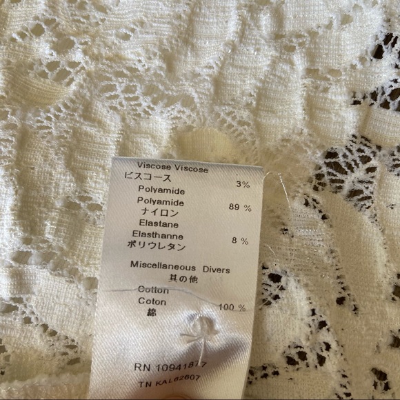 Anne Fontaine 'Calisse' Stretch Lace Blouse - Picture 14 of 16